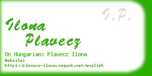 ilona plavecz business card